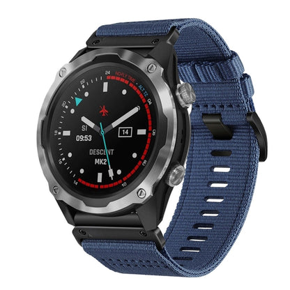 For Garmin Descent MK2 / MK2i Nylon Canvas Quick Release 26mm Watch Band(Blue) by bashfashion
