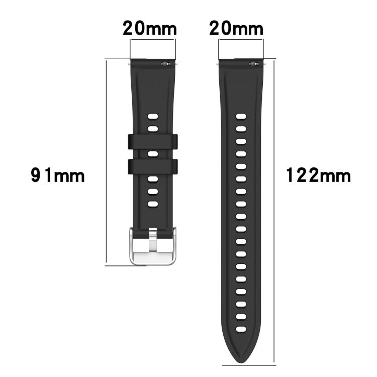 For Garmin Forerunner 165 Stripe Texture Silicone 20mm Watch Band(Dark Green) by bashfashion
