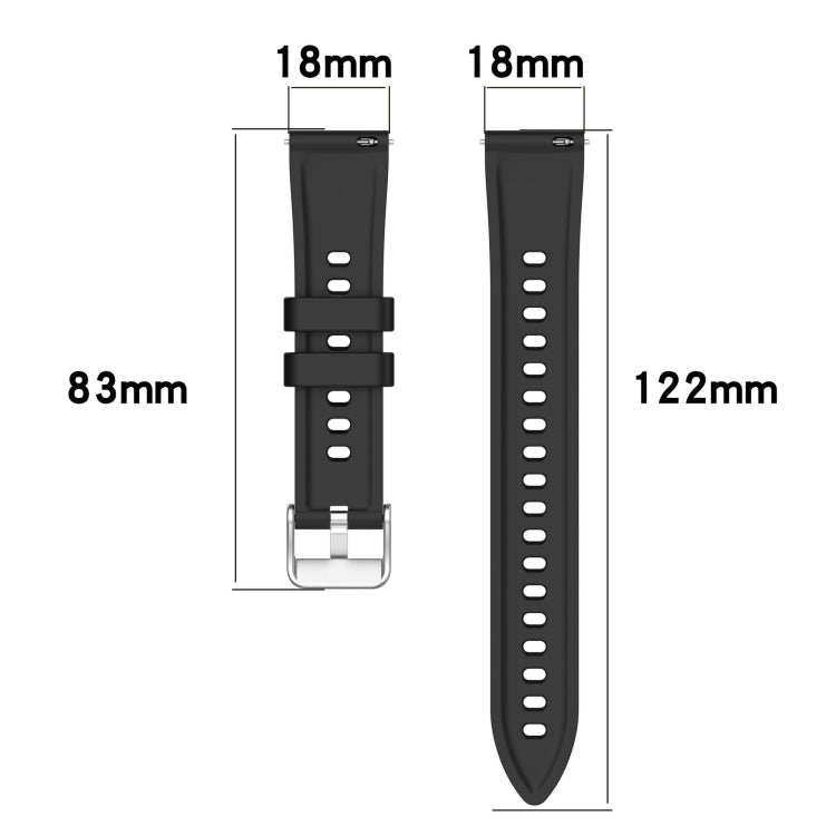 For Garmin Venu 3S Stripe Texture 18mm Silicone Watch Band(Dark Green) by bashfashion