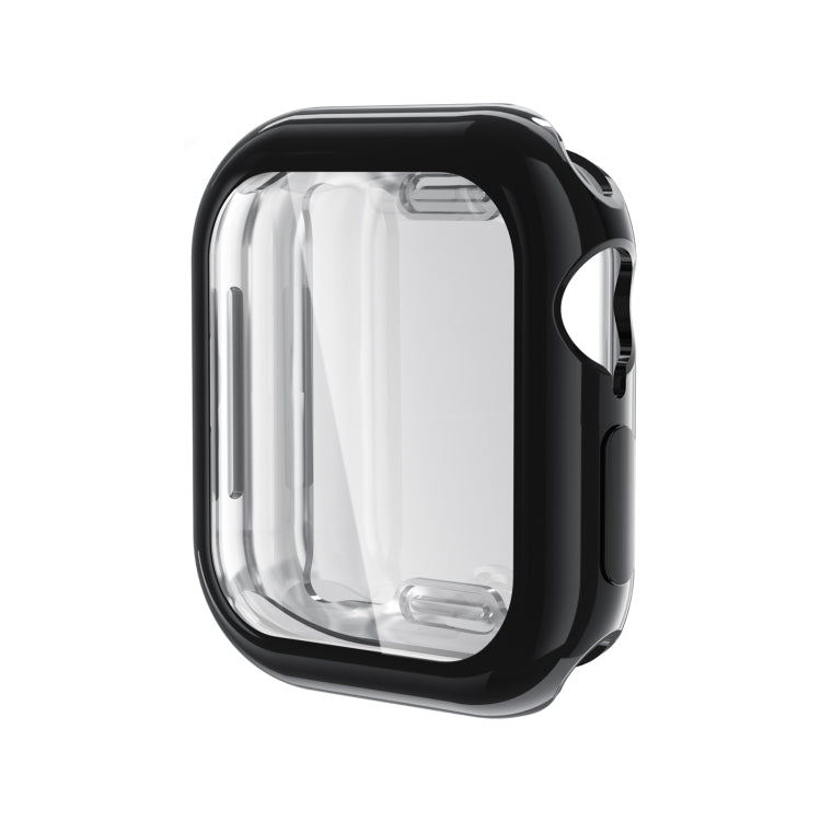 For Apple Watch Series 11 / 10 46mm Full Coverage TPU Electroplated Watch Case(Black) by bashfashion