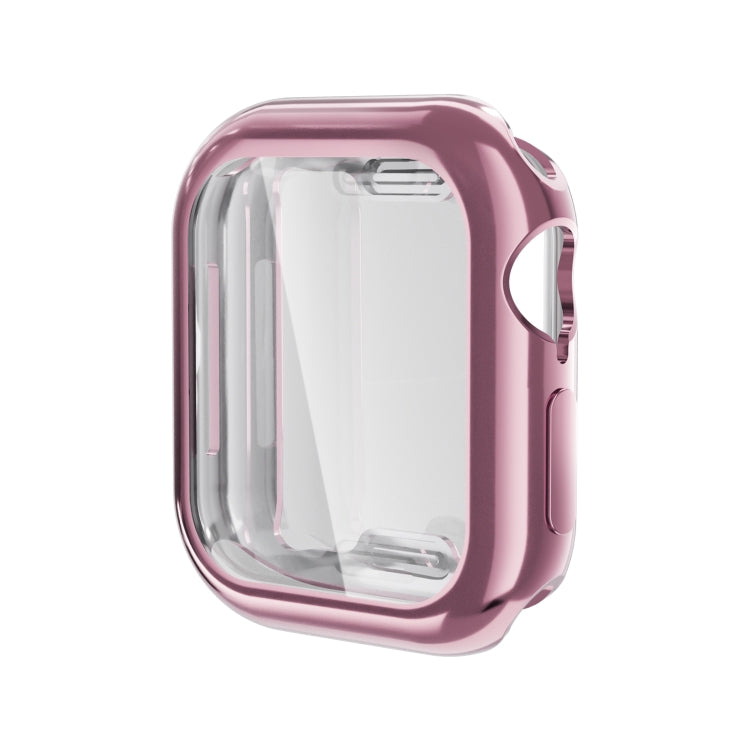 For Apple Watch Series 11 / 10 42mm Full Coverage TPU Electroplated Watch Case(Pink) by bashfashion