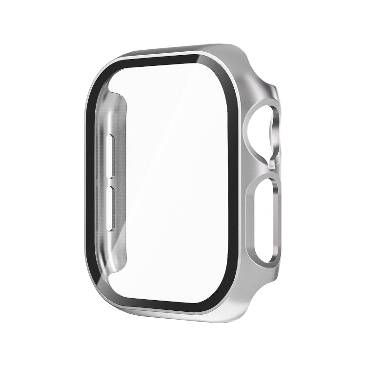 For Apple Watch Series 11 / 10 46mm Tempered Glass Film Integrated PC Watch Case(Sliver) by bashfashion