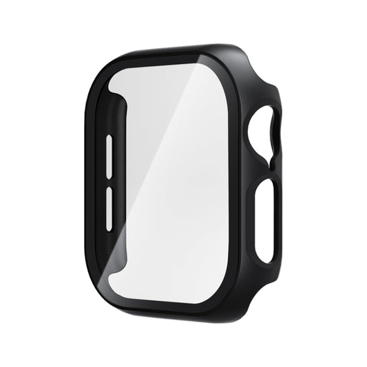 For Apple Watch Series 11 / 10 42mm Tempered Glass Film Integrated PC Watch Case(Black) by bashfashion