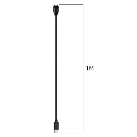 For Garmin Fenix 8 AMOLED / Vivoactive 6 USB-C / Type-C Interface Smart Watch Charging Cable, Length: 1m(black) by bashfashion