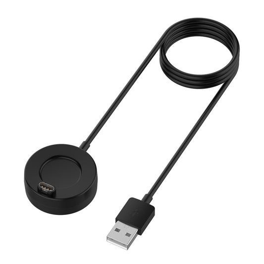 For Garmin Fenix 8 AMOLED / Vivoactive 6 USB Interface Disc Base Smart Watch Charging Cable, Length: 1m(Black) by bashfashion