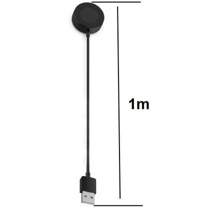 For Garmin Fenix 8 AMOLED / Vivoactive 6 USB Interface Disc Base Smart Watch Charging Cable, Length: 1m(Black) by bashfashion