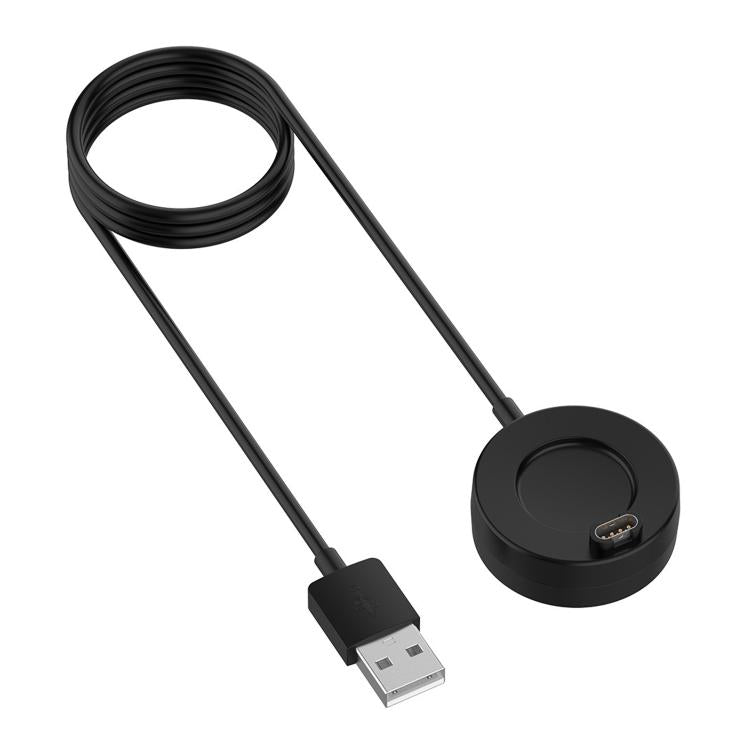 For Garmin Fenix 8 AMOLED / Vivoactive 6 USB Interface Disc Base Smart Watch Charging Cable, Length: 1m(Black) by bashfashion