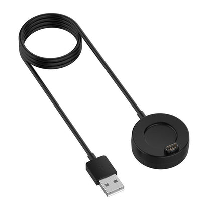 For Garmin Fenix 8 AMOLED / Vivoactive 6 USB Interface Disc Base Smart Watch Charging Cable, Length: 1m(Black) by bashfashion