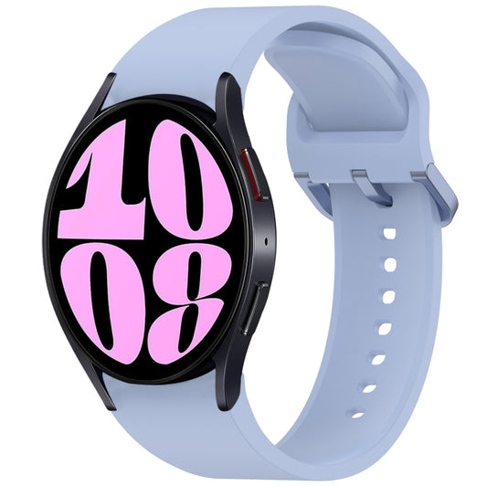 For Samsung Galaxy Watch 6 44mm Solid Color Colorful Buckle Quick Release Silicone Watch Band(Light Blue) by bashfashion