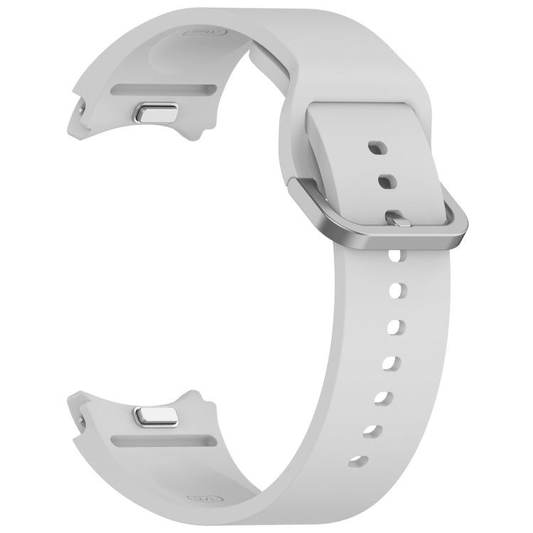 For Samsung Galaxy Watch 6 44mm Solid Color Colorful Buckle Quick Release Silicone Watch Band(Gray) by bashfashion