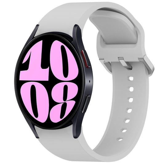 For Samsung Galaxy Watch 6 40mm Solid Color Colorful Buckle Quick Release Silicone Watch Band(Gray) by bashfashion