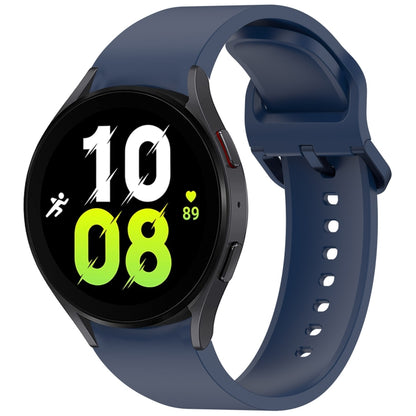 For Samsung Galaxy Watch 5 40 / 44mm Solid Color Colorful Buckle Quick Release Silicone Watch Band(Dark Blue) by bashfashion