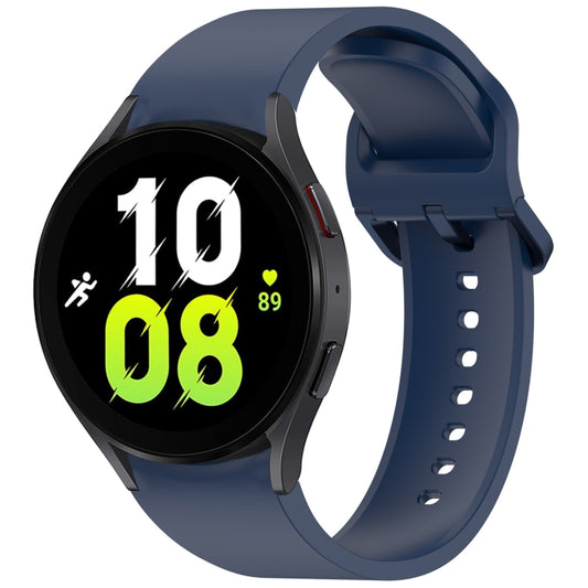 For Samsung Galaxy Watch 5 40 / 44mm Solid Color Colorful Buckle Quick Release Silicone Watch Band(Dark Blue) by bashfashion