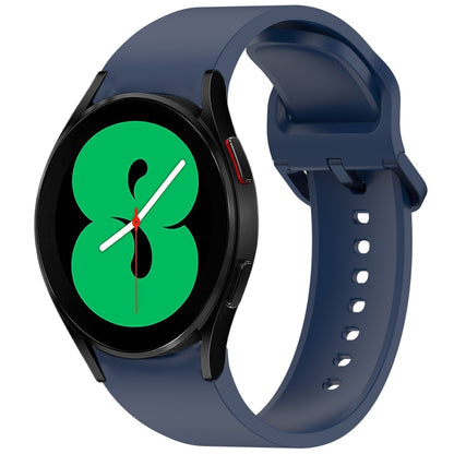 For Samsung Galaxy Watch 4 40 / 44mm Solid Color Colorful Buckle Quick Release Silicone Watch Band(Dark Blue) by bashfashion