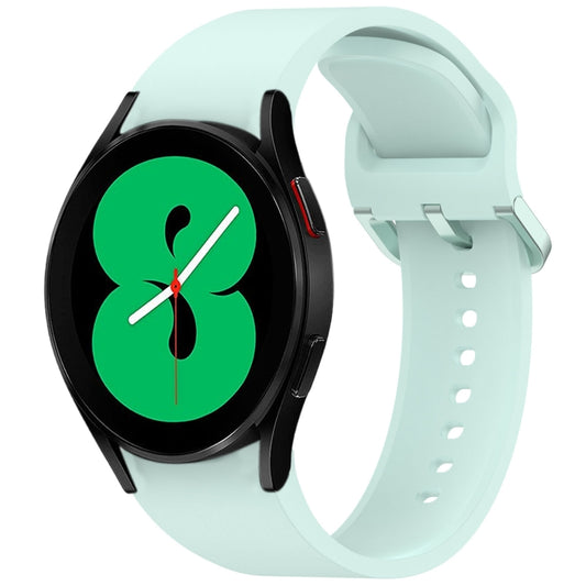 For Samsung Galaxy Watch 4 40 / 44mm Solid Color Colorful Buckle Quick Release Silicone Watch Band(Light Green) by bashfashion