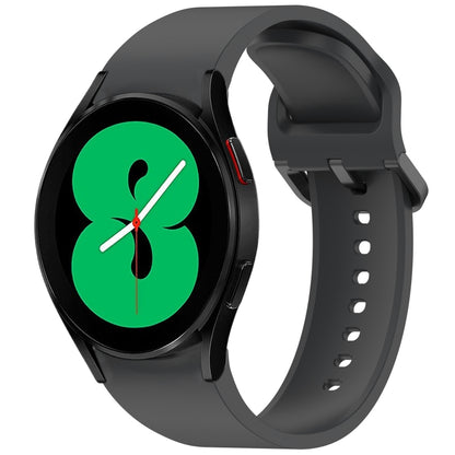 For Samsung Galaxy Watch 4 40 / 44mm Solid Color Colorful Buckle Quick Release Silicone Watch Band(Dark Gray) by bashfashion
