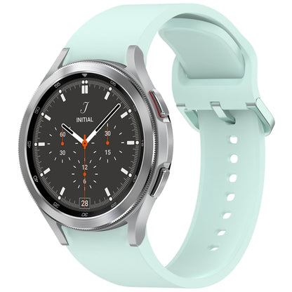 For Samsung Galaxy Watch 4 Classic 46 / 42mm Solid Color Colorful Buckle Quick Release Silicone Watch Band(Light Green) by bashfashion