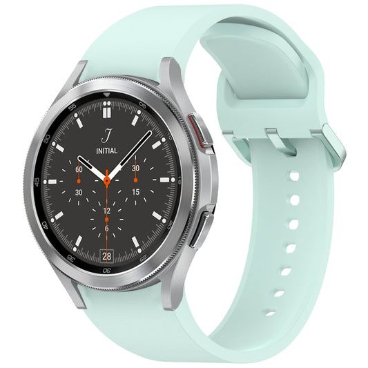 For Samsung Galaxy Watch 4 Classic 46 / 42mm Solid Color Colorful Buckle Quick Release Silicone Watch Band(Light Green) by bashfashion