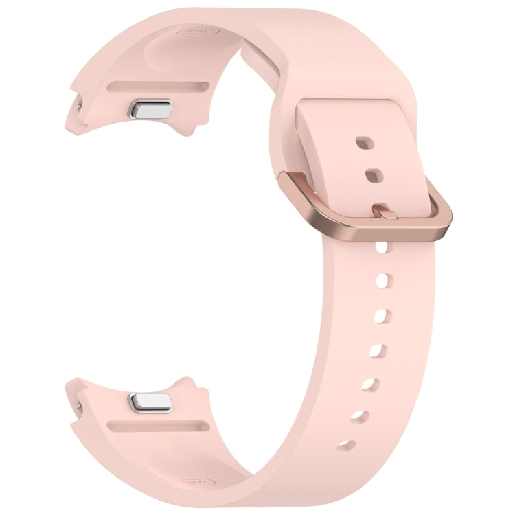 For Samsung Galaxy Watch 4 Classic 46 / 42mm Solid Color Colorful Buckle Quick Release Silicone Watch Band(Pink) by bashfashion