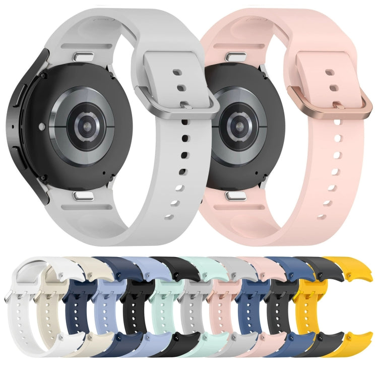 For Samsung Galaxy Watch 6 Classic 47mm Solid Color Colorful Buckle Quick Release Silicone Watch Band(Pink) by bashfashion