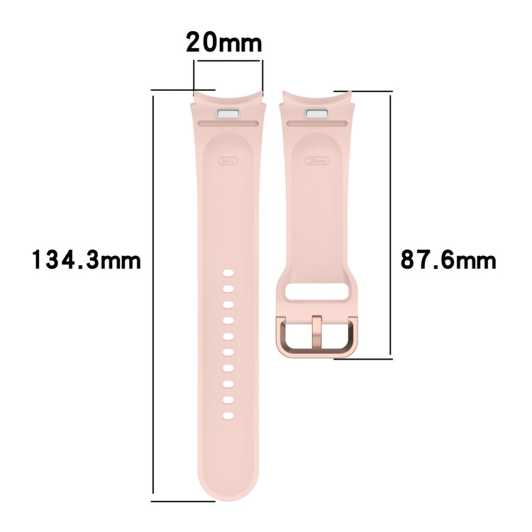 For Samsung Galaxy Watch 6 Classic 47mm Solid Color Colorful Buckle Quick Release Silicone Watch Band(Pink) by bashfashion