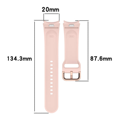 For Samsung Galaxy Watch 6 Classic 47mm Solid Color Colorful Buckle Quick Release Silicone Watch Band(Pink) by bashfashion