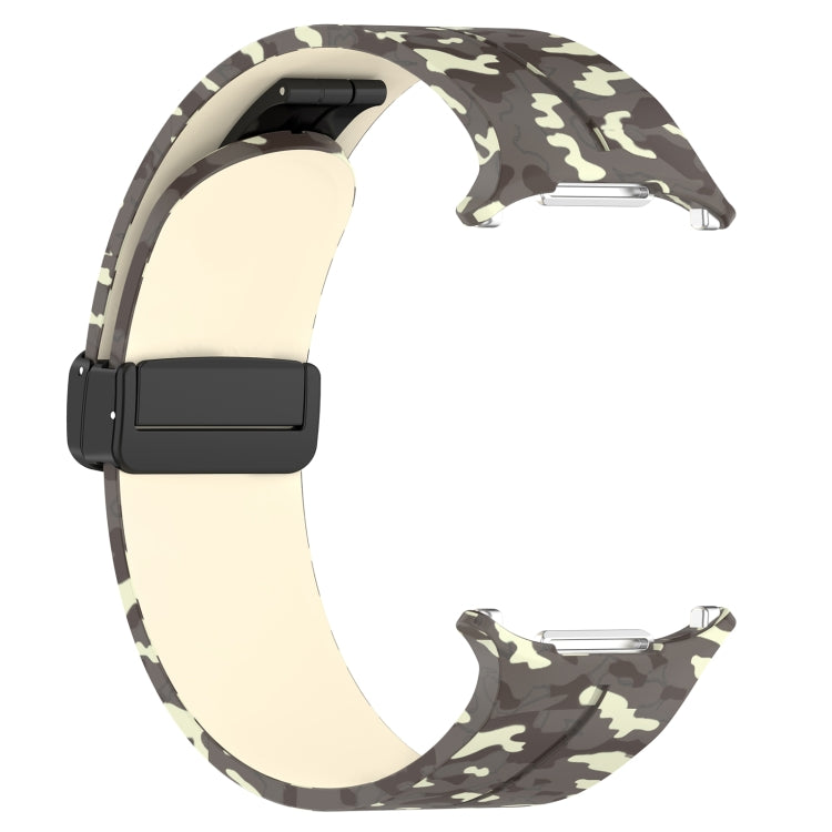 For Samsung Galaxy Watch Ultra 47mm Magnetic Folding Buckle Silicone Watch Band(Camouflage Starlight) by bashfashion