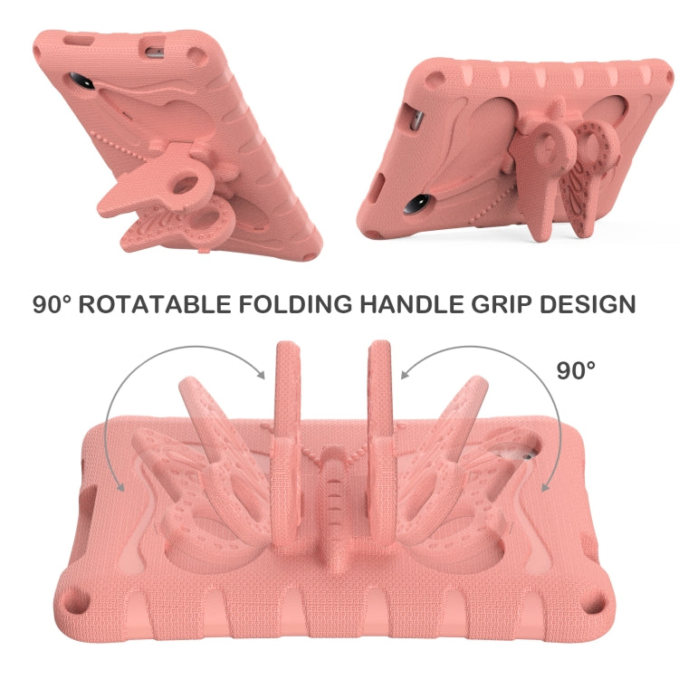 For Xiaomi Redmi Pad SE 8.7 2024 Butterfly Bracket EVA Shockproof Tablet Case(Pink Orange) by bashfashion