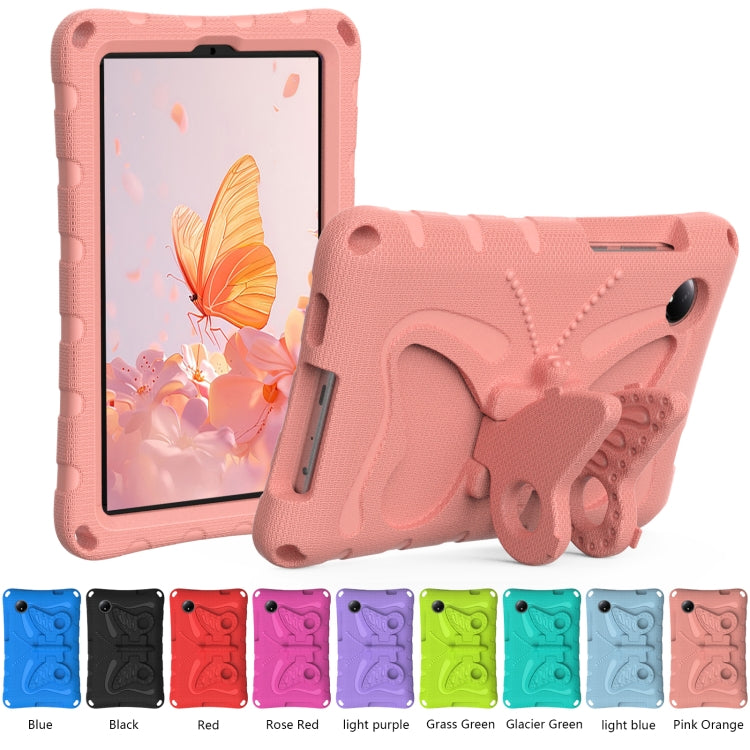 For Xiaomi Redmi Pad SE 8.7 2024 Butterfly Bracket EVA Shockproof Tablet Case(Pink Orange) by bashfashion