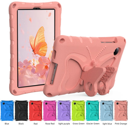 For Xiaomi Redmi Pad SE 8.7 2024 Butterfly Bracket EVA Shockproof Tablet Case(Pink Orange) by bashfashion