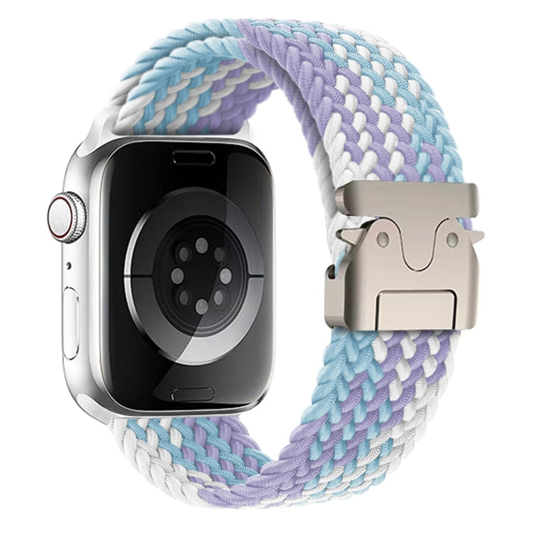 For Apple Watch 42mm / 9 41mm / 40mm / 38mm Metal Buckle Nylon Braided Watch Band(Taupe) by bashfashion