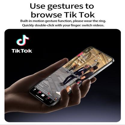 R9 SIZE 8 Smart Ring, Support Health Monitoring / Gesture Control / Somatosensory Games(Black) by bashfashion