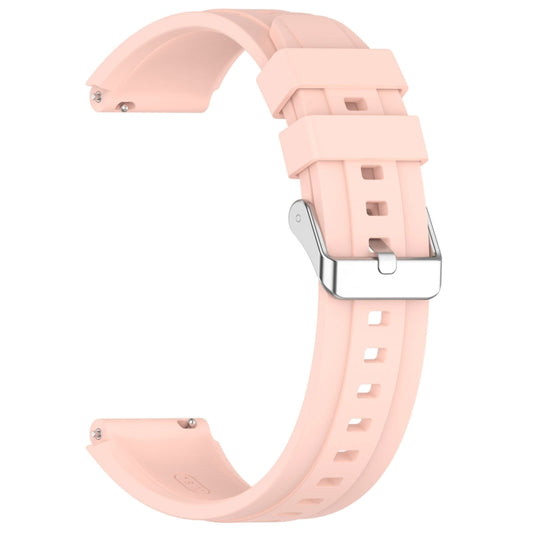 For Huawei Watch GT 5 41mm Silver Buckle Quick Release Silicone Watch Band(Light Pink) by bashfashion