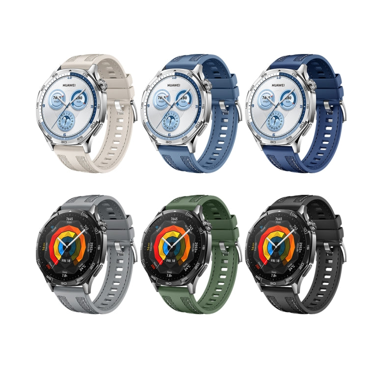 For Huawei Watch GT 5 46mm Hybrid Nylon Silicone Watch Band(Starlight) by bashfashion