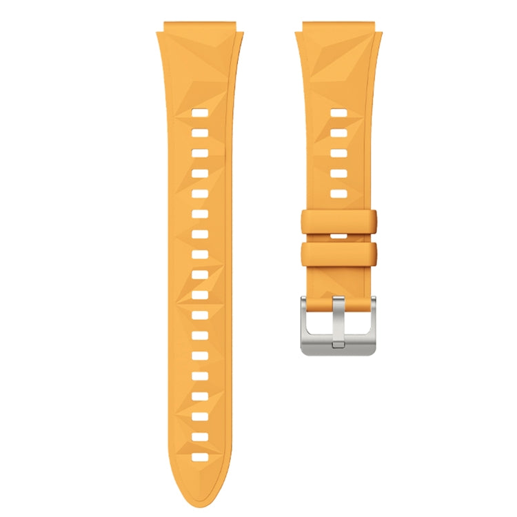 For Huawei Watch GT 5 41mm Solid Figure Homochromy Silicone Watch Band(Yellow) by bashfashion
