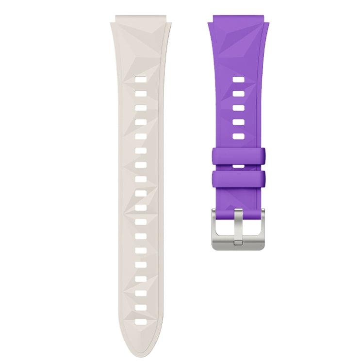 For Huawei Watch GT 5 41mm Solid Figure Homochromy Silicone Watch Band(Starlight Violet) by bashfashion