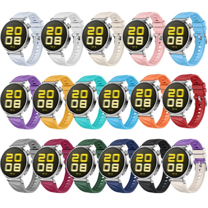 For Huawei Watch GT 5 41mm Solid Figure Homochromy Silicone Watch Band(Wine Red) by bashfashion