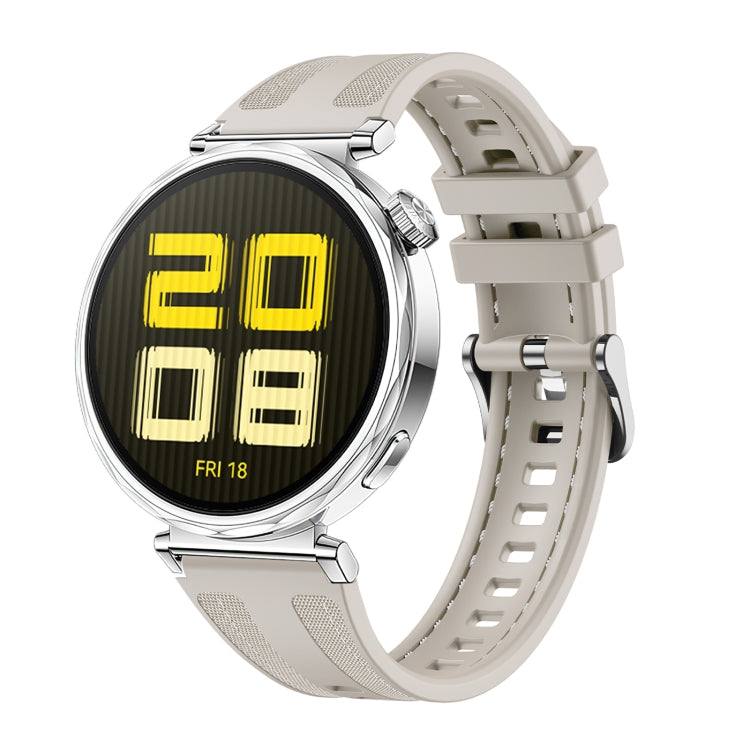 For Huawei Watch GT 5 41mm Women Hybrid Nylon Silicone Watch Band(Starlight) by bashfashion