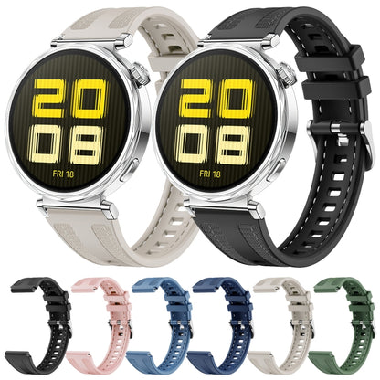 For Huawei Watch GT 5 41mm Women Hybrid Nylon Silicone Watch Band(Starlight) by bashfashion