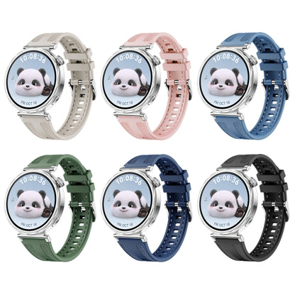 For Huawei Watch GT 5 41mm Women Hybrid Nylon Silicone Watch Band(Light Blue) by bashfashion