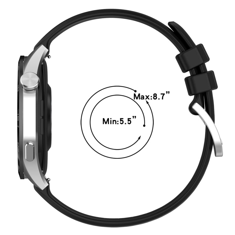 For Huawei Watch GT 5 46mm Liquid Glossy Silver Buckle Silicone Watch Band(Starlight) by bashfashion