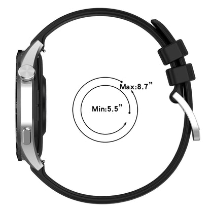 For Huawei Watch GT 5 46mm Liquid Glossy Silver Buckle Silicone Watch Band(Starlight) by bashfashion