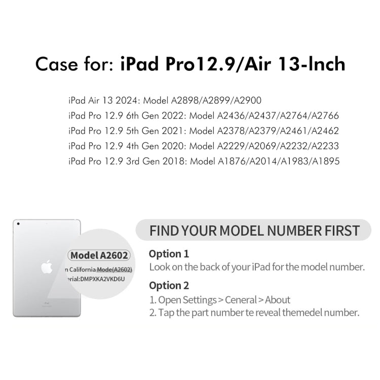 For iPad Pro 12.9 2022/ Air 13 2025 / 2024 ENKAY 360 Rotation TPU Leather Smart Tablet Case with Pen Slot(Light Blue) by ENKAY