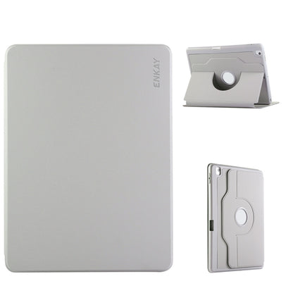 For iPad Air 10.5 / Pro 10.5 / 10.2 ENKAY 360 Rotation TPU Leather Smart Tablet Case with Pen Slot(Grey) by ENKAY