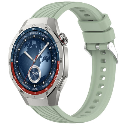 For Huawei Watch GT 5 Pro 46mm Line Texture Quick Release Silicone Watch Band(Grass Green) by bashfashion