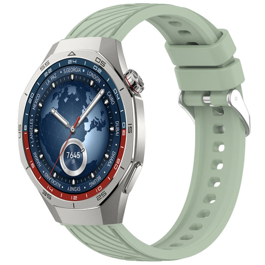 For Huawei Watch GT 5 Pro 46mm Line Texture Quick Release Silicone Watch Band(Grass Green) by bashfashion
