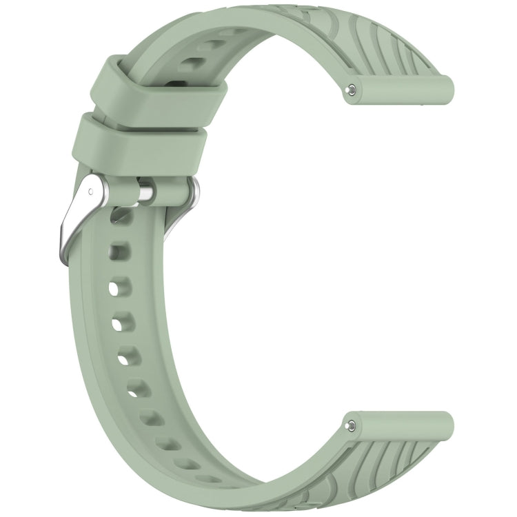 For Huawei Watch GT 5 Pro 46mm Line Texture Quick Release Silicone Watch Band(Grass Green) by bashfashion