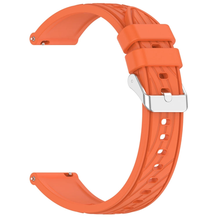 For Huawei Watch GT 5 Pro 46mm Line Texture Quick Release Silicone Watch Band(Orange) by bashfashion