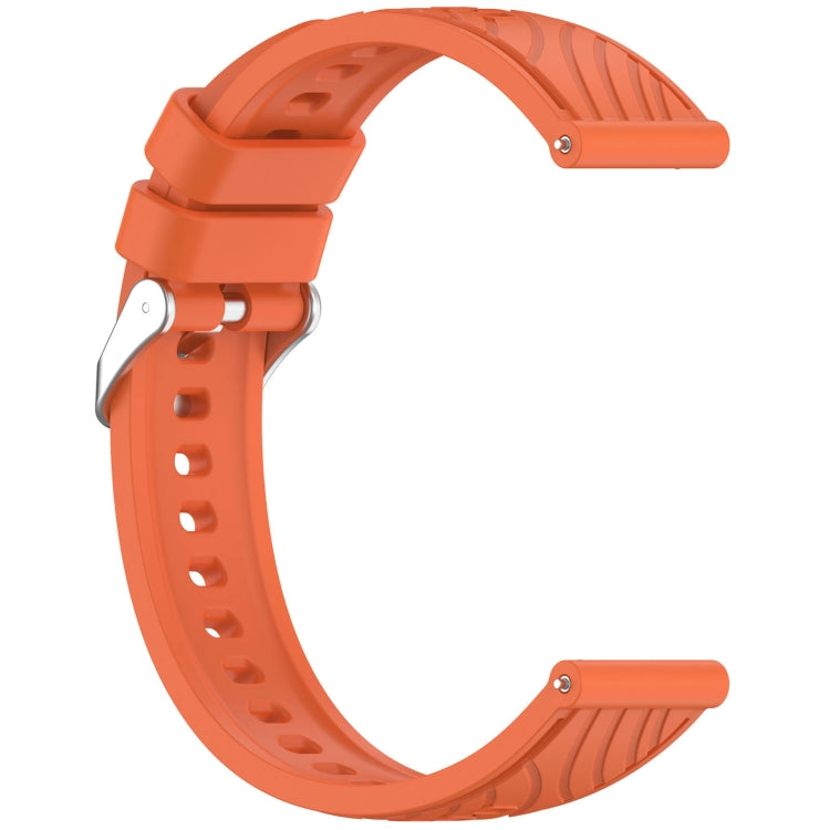 For Huawei Watch GT 5 Pro 42mm Line Texture Quick Release Silicone Watch Band(Orange) by bashfashion
