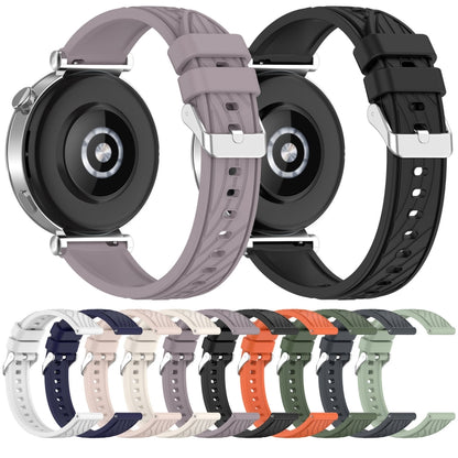 For Huawei Watch GT 5 Pro 46mm Line Texture Quick Release Silicone Watch Band(Orange) by bashfashion